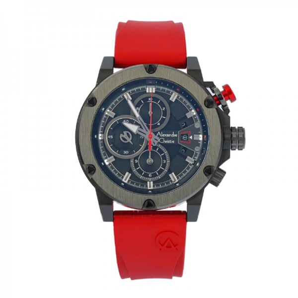 Alexandre Christie AC 6491 Grey Red Rubber GCREPBARE